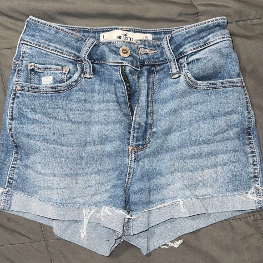 Hollister Women's Light Blue Jean Shorts